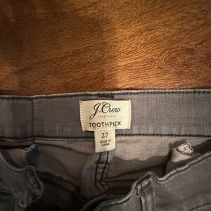 J.Crew Toothpick Jeans in Gray